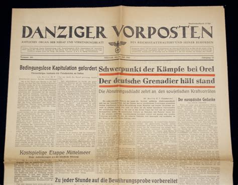 Newspaper Danziger Vorposten 1943