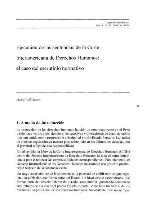 PDF Ejecución de las sentencias de la Corte Interamericana de