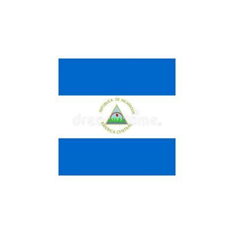 Ilustraci N De Icono Cuadrado De La Bandera Nicaragua Bandera De