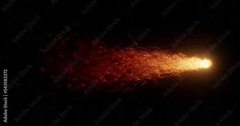 isolated 3d render of fire flames for rocket engine exhaust bursting Stock Video | Adobe Stock