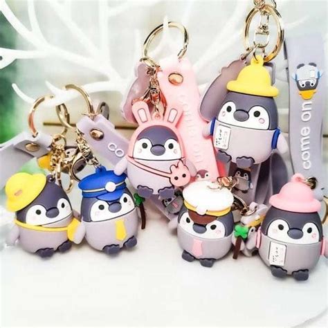 Cute Penguin Keychain Cartoon Demoda