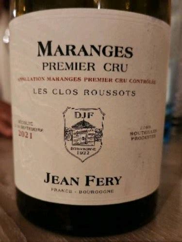 Jean F Ry Fils Maranges Er Cru Les Clos Roussots Vivino Us