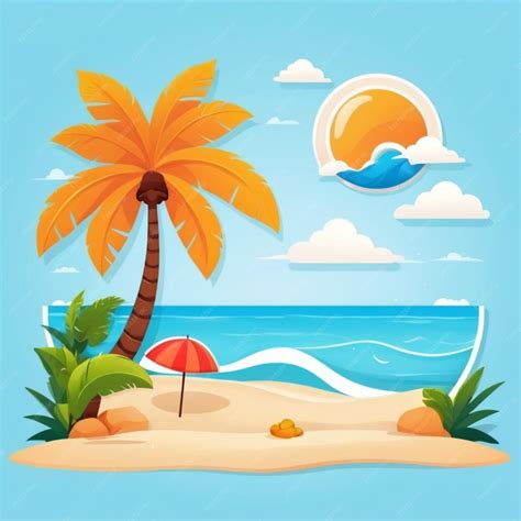 Premium Vector | Beach vector background