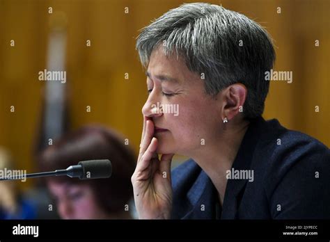 Labor Senator Penny Wong Speaks During Senate Estimates At Parliament