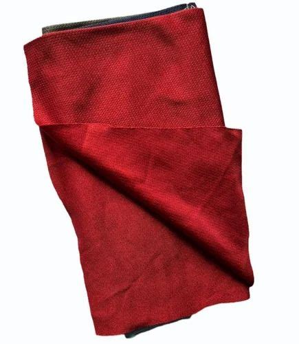 Plain Solids Maroon Polyester Knitted Fabric At Rs Meter In