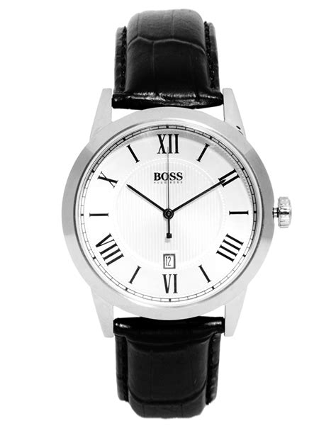 Hugo Boss Leather Black Strap Watch 115 Asos Lookastic