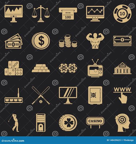 Big Bet Icons Set Simple Style Stock Vector Illustration Of Clean