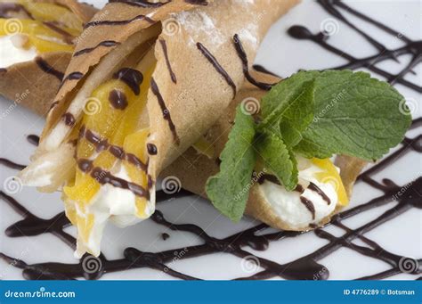 Pancakes with fruit. stock image. Image of dessert, fresh - 4776289