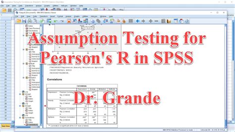 Testing The Assumptions For Pearson S R In Spss Youtube