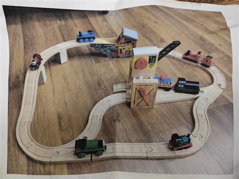 Thomas The Tank Engine Wooden Train Set, Hobbies & Toys, Toys & Games on Carousell