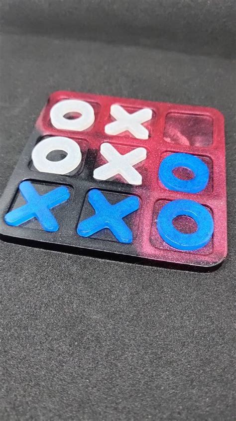 Custom Resin Tic Tac Toe Choose Any Colors You Like Size Etsy