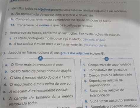Codigo Bcc Adjetivos 7 Ano - Adjetivos - 7º Ano - Exercícios | PDF