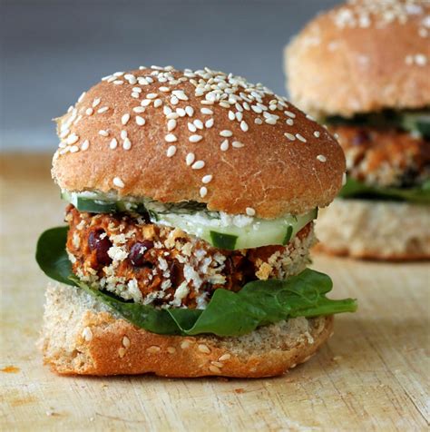 Sweet Potato Adzuki Bean Burger Gameday Sliders With Spinach Cucumber