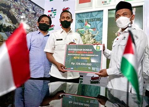 Pemko Sabang Bantu Rakyat Palestina Rp 134 Juta Melalui KNRP