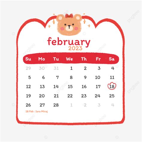 Lindo Calendario Febrero Gratis Para Imprimir Png Calendario