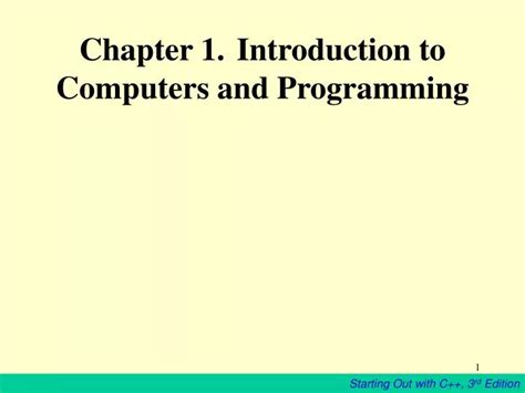 Ppt Chapter Introduction To Computers And Programming Powerpoint