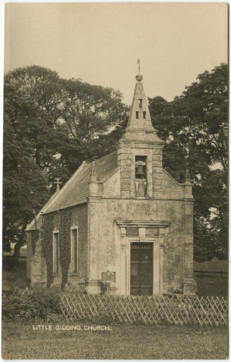 gidding church cambridgeshire huntingdonshire postcard real