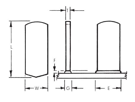 Rectangular Plain Weld Studs Complete Stud Welding