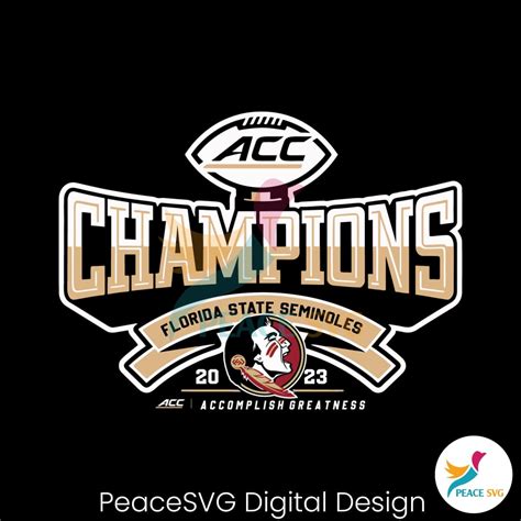 Florida State Seminoles Acc Football Champions Svg Clipart Peacesvg