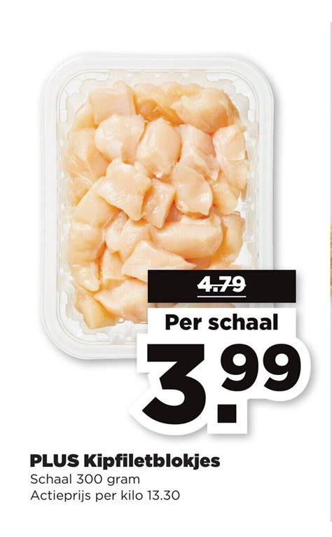 Kipfiletblokjes 300 Gram Aanbieding Bij PLUS