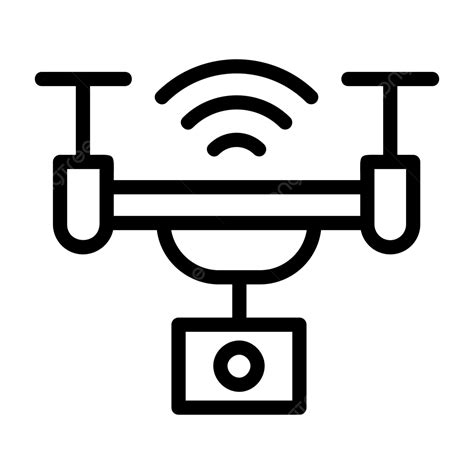 Icono De Línea De Drones Vector Png Icono De Dron Aire Cuidado Png