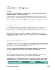 Workforce Briefing Report Template Docx Workforce Briefing Report