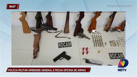 Polícia Militar Apreende Arsenal E Fecha Oficina De Armas Youtube