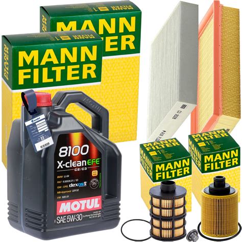 MANN INSPEKTIONSPAKET 5L MOTUL 5W 30 MOTORÖL passend für OPEL AGILA B 1