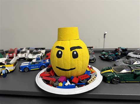 Lego Pumpkin Head for Work Pumpkin Competition : r/lego