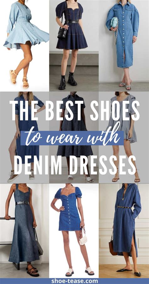 Learn what shoes to wear with denim dresses to style a denim dress ...