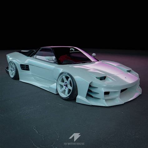 Super Luxury Sports Car White Nsx