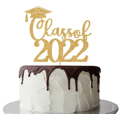 Buy Class Of 2022 Cake Topper 2022 Graduation Party Decor Congrats Grad 2022 Graduation Party