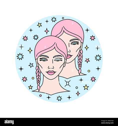 Gemini Zodiac Sign Stock Vector Image And Art Alamy