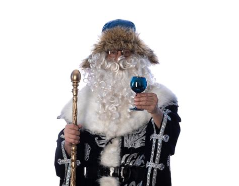 Premium Photo Blue Santa Claus In A Blue Suit