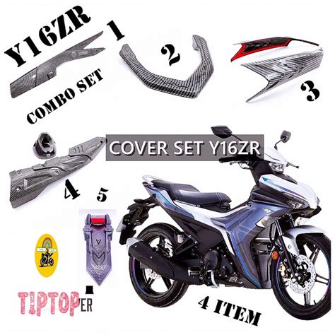 YAMAHA Y16ZR Y16 CARBON COVER SET L BAR CHAIN RANTAI EXHAUST EKZOS