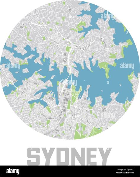 Minimalistic Sydney City Map Icon Stock Vector Image And Art Alamy