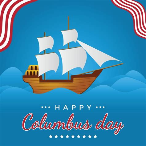 Vector Illustration of Columbus Day Free Vector 15733838 Vector Art at Vecteezy