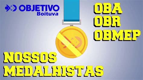 Nossos Medalhistas Obmep Obr Oba Youtube