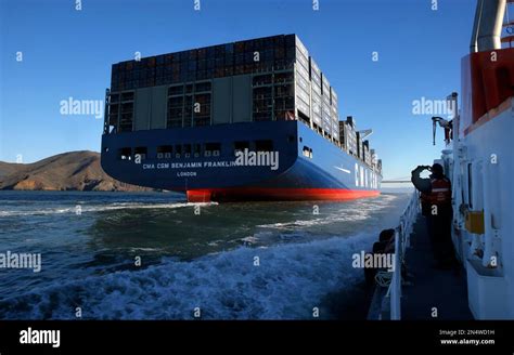 The Cma Cgm Benjamin Franklin The Eighth Largest Cargo Vessel In The