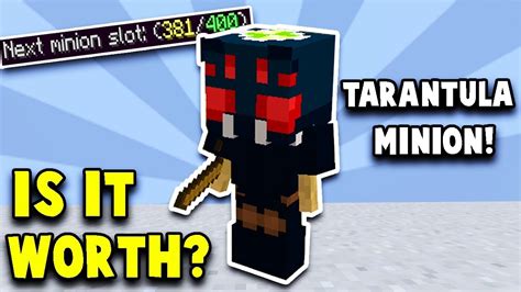 Is The New Tarantula Minion Worth The Grind Hypixel Skyblock Youtube