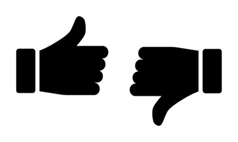 Premium Vector Thumb Up And Thumb Down Vector The Thumbs Up And