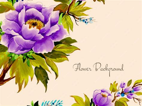 Premium Vector Beautiful Flower Design Decorative Elegant Background