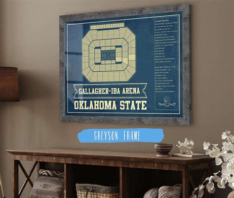 Oklahoma State University Cowboys Gallagher Iba Arena Seating Chart College Basketball Art