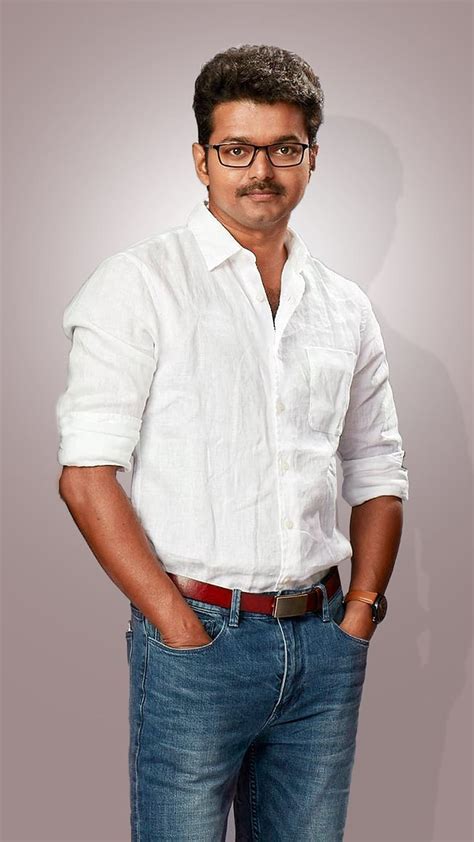 Subah Vijay White Shirt Actor Thalapathy Hd Phone Wallpaper Peakpx