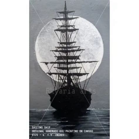 Sailing Ship Oil Canvas Painting, Size: 6 X 9 Inch at Rs 2965 in Gurgaon