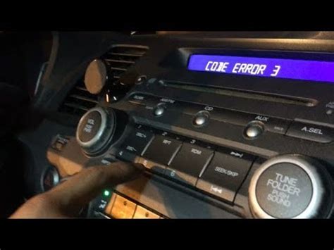 How To Reset Honda Civic Radio