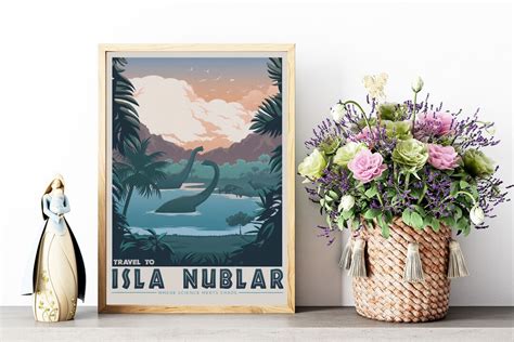 Jurassic Park Poster Isla Nublar Poster Attraction Print Etsy