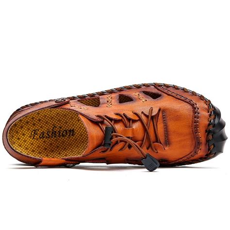 Men’s leather casual sandals – zishopu.com