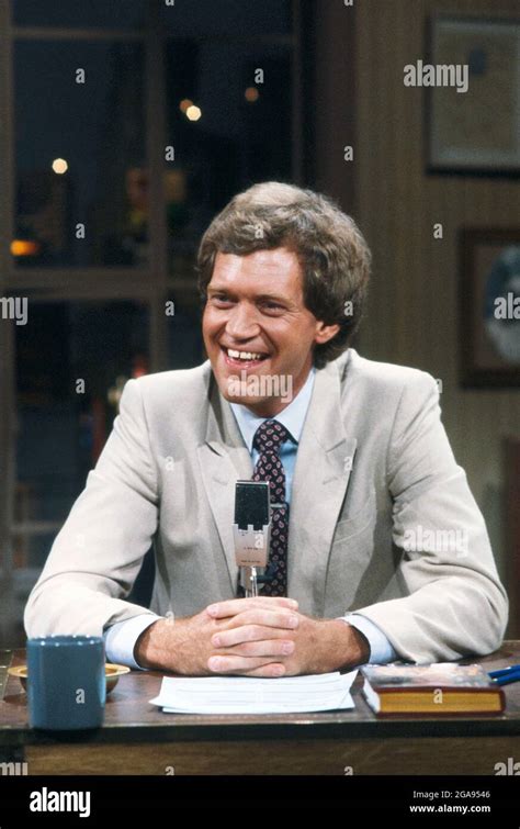 David Letterman, American Television Host, on-set of Late Night ...