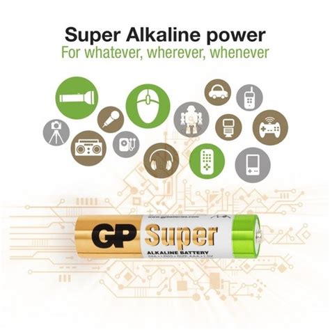 Köp GP Batteries Super Alkaline AAA batteri 24A LR03 12 pack på MEDS se